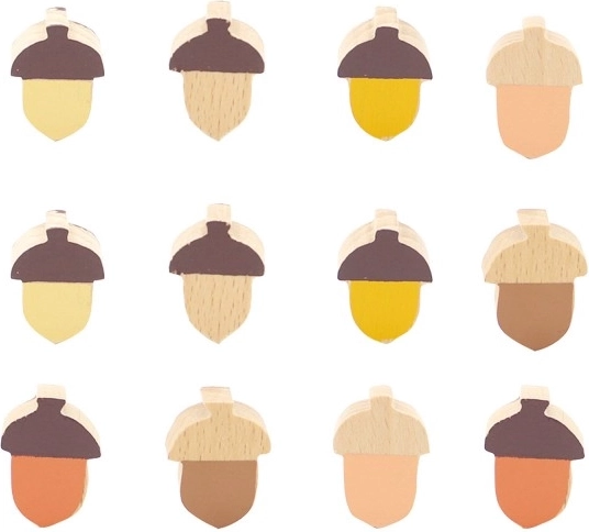 Rinkinys: 12 spalvotų gilių