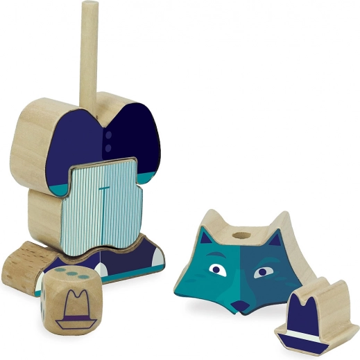 Medinis dėliojimo žaidimas su pasakos siužetu