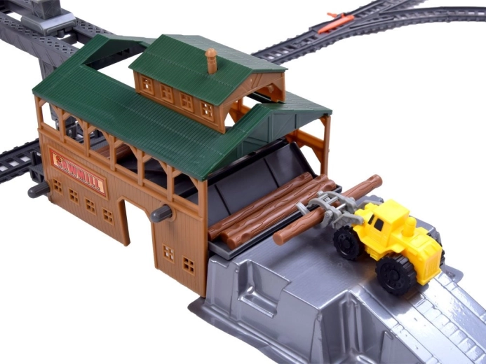 Krovos stotis ir darbo transporto priemonė