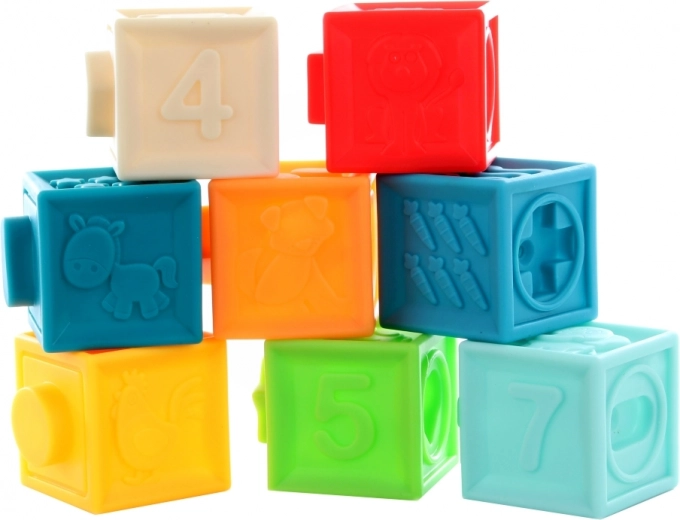 Educational Blocks with Numbers and Animals
