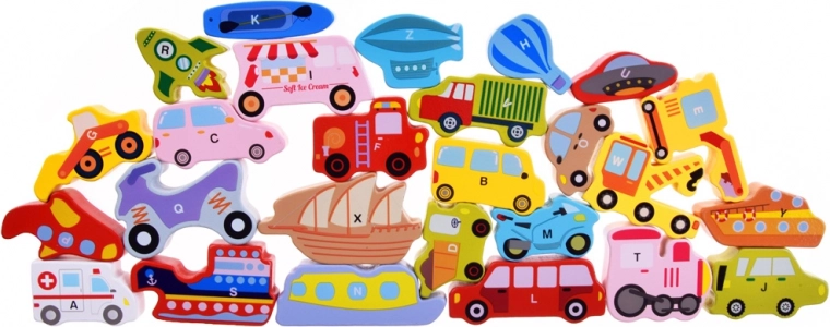 Abėcėlės mokymasis su mėgstamomis transporto priemonėmis