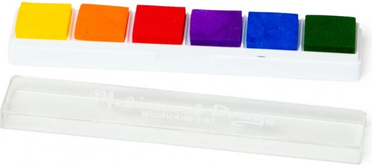 Šeši ryškūs, nuplaunami rašalai