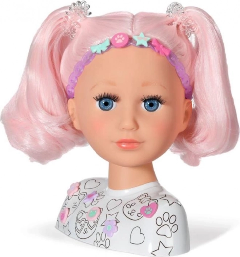 Ilgi rožiniai plaukai puikioms šukuosenoms