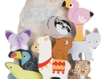 Le Toy Van wooden mountain stacking animals (9 pcs) with cotton bag
