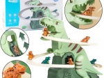 Dinozaurų kalnelių trasa su šviesomis ir garsais – sulankstomas interaktyvus rinkinys