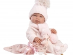 Llorens New Born Girl – realistic baby doll 43 cm, full vinyl body