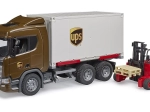 Komercinis sunkvežimis SCANIA Super 560R UPS su krautuvu BRUDER 1:16