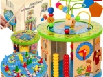Wooden educational cube 11-in-1 kruzzel