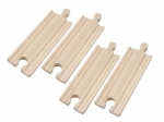 Rail Track Set for Wooden Railway 11 cm – 4 Pieces
