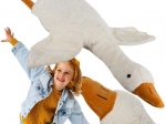 Didelė 130 cm pliušinė žąsis vaikams