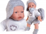 Realistic doll with eco-friendly clothing and sounds