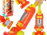 Interactive children's stick vacuum with sounds, raspberry 46 cm