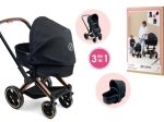 Lėlių vežimėlis CYBEX Black 3 viename (36–52 cm)