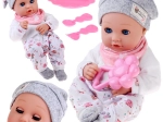 Baby doll 32 cm with moving eyelids and feeding set