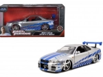 Metalinis automobilio modelis 2002 Nissan Skyline GT‑R R34 1:24 Greiti ir įsiutę