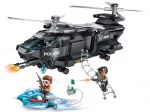 Qman Police Battle Force Secret Mission Eagle – police helicopter with scooter and minifigures