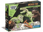 Clementoni Science & Play ArcheoFun: T‑Rex and Triceratops – excavation kit with glowing skeletons
