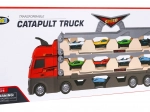 Truck with foldable track, toy cars and launcher 3-in-1