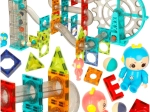Magnetic Construction Set with Marble Run and Music, 118 Pieces