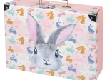 Sulankstomas mokyklinis lagaminėlis „Bunny“ su metalinėmis detalėmis