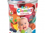 Minkštos Clemmy kaladėlės plastikiniame krepšyje