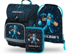 Mokyklinis rinkinys BAAGL ERGO MINECRAFT Blue Axe – kuprinė, penalas ir maišelis