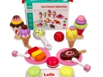 Wooden Ice Cream Set Lelin - 25 pieces