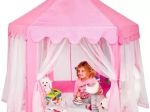Rožinė vaikiška palapinė Kruzzel – pasakų rūmai namams ir sodui