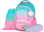 Mokyklinis rinkinys OXYBAG OXY NEXT Ombre Pink – kuprinė, penalas ir maišelis