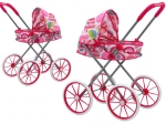 Folding Doll Pram with Carrycot and Hood, 60 cm