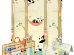 Didelis sulankstomas XPE putų mokomasis kilimėlis 120 × 180 cm – panda gyvūnėliai
