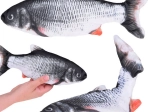 Interactive plush fish with moving tail, USB, 25 cm
