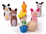Medinės ūkio kėgliai iš Bigjigs Toys