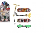 Set of Finger Skateboards and Scooter with Screw-On Accessories