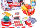 Kids’ cash register with scanner and scale, basket and accessories
