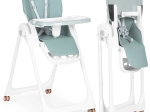 Children's high chair with adjustable height, double tray and eco-leather cover ECOTOYS – green