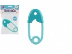 Plastic Turquoise Baby Rattle Shaped Like a Pin