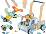 Medinis stumdukas–automobilis ir mini dirbtuvės STEM TOOKY TOY
