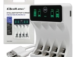 Charger for Ni-MH AA/AAA Batteries with LCD and USB‑C Cable, White
