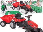 Pilsan pedal tractor with trailer – red