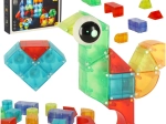 Magnetic construction set glowing 3D cubes 32 pcs