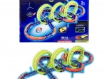 Light-Up Race Track for Kids 3+ with 3x 360° Loops and LED Car, 74 Pieces