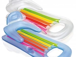 Inflatable floating lounger with backrest and cup holder INTEX