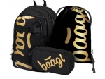 Baagl school set skate gold – backpack, pencil case and drawstring bag