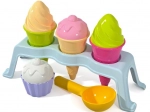 ANDRONI sand mold set – ice cream with stand, 10 pieces